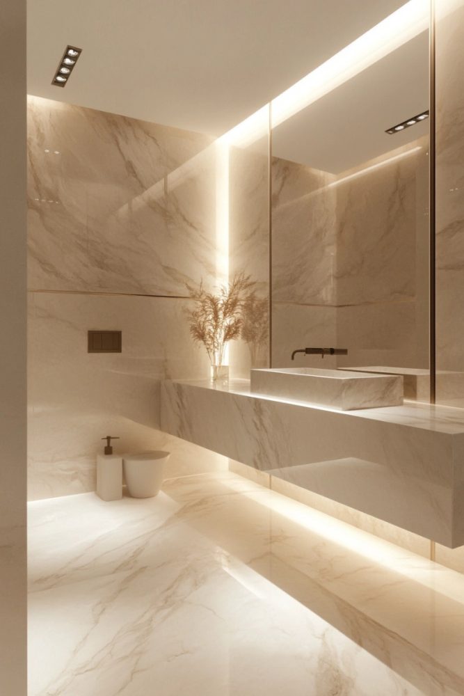 18 Bathroom Marble Ideas Floating Marble