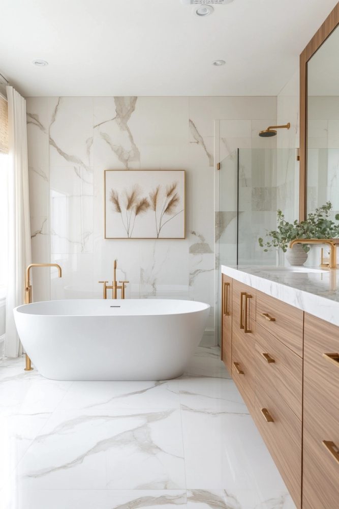 18 Bathroom Marble Ideas Gold Fixtures