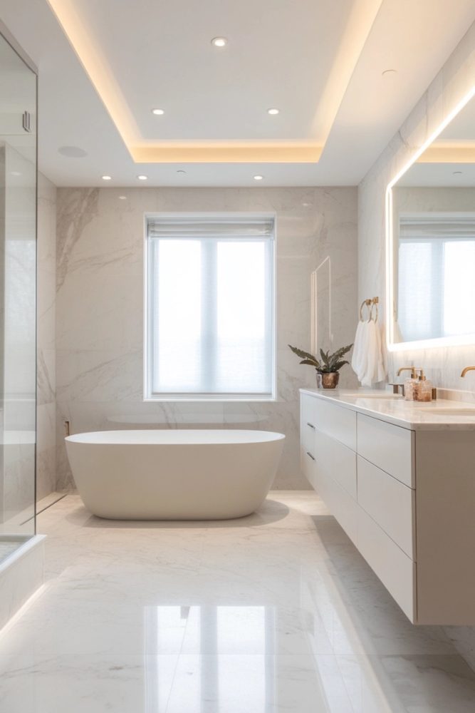18 Bathroom Marble Ideas Marble on the Ceiling