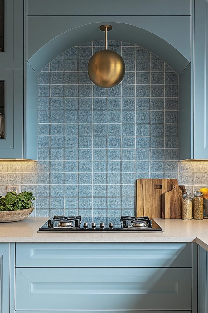 BLUE KITCHEN IDEAS backsplash 2