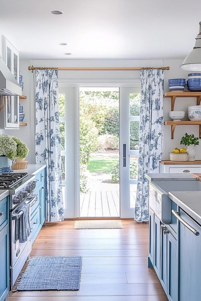 BLUE KITCHEN IDEAS windows