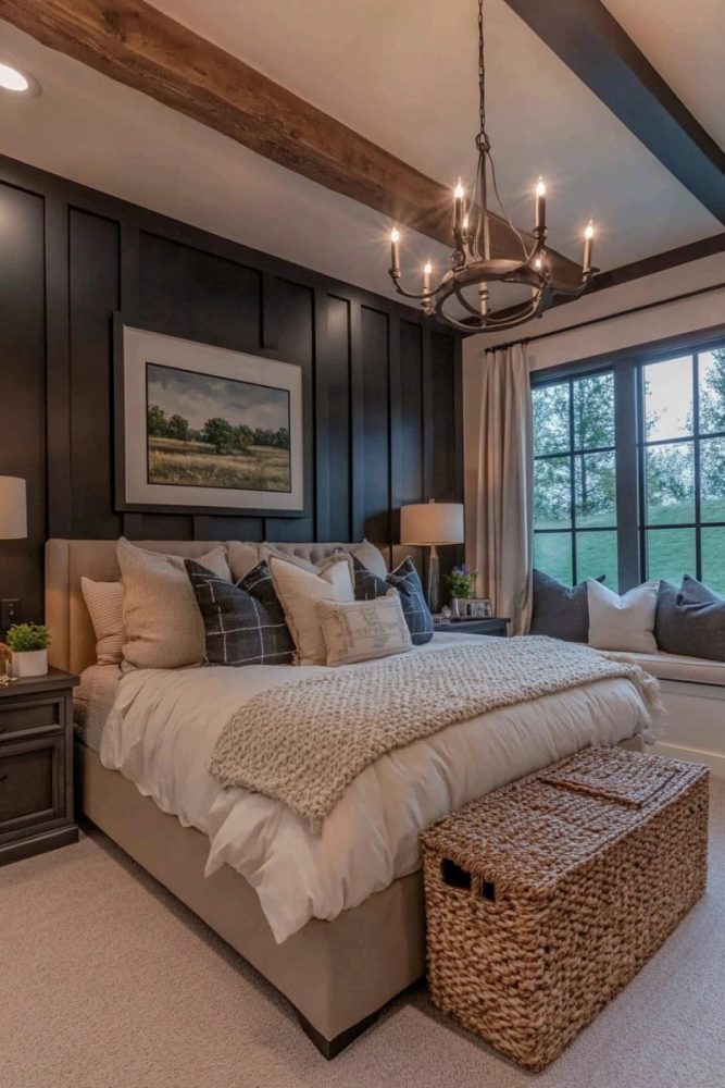Black Board and Batten Ideas Guest Room Retreat with Luxe Vibes