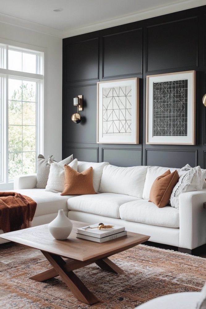 Black Board and Batten Ideas The Geometric Statement Wall
