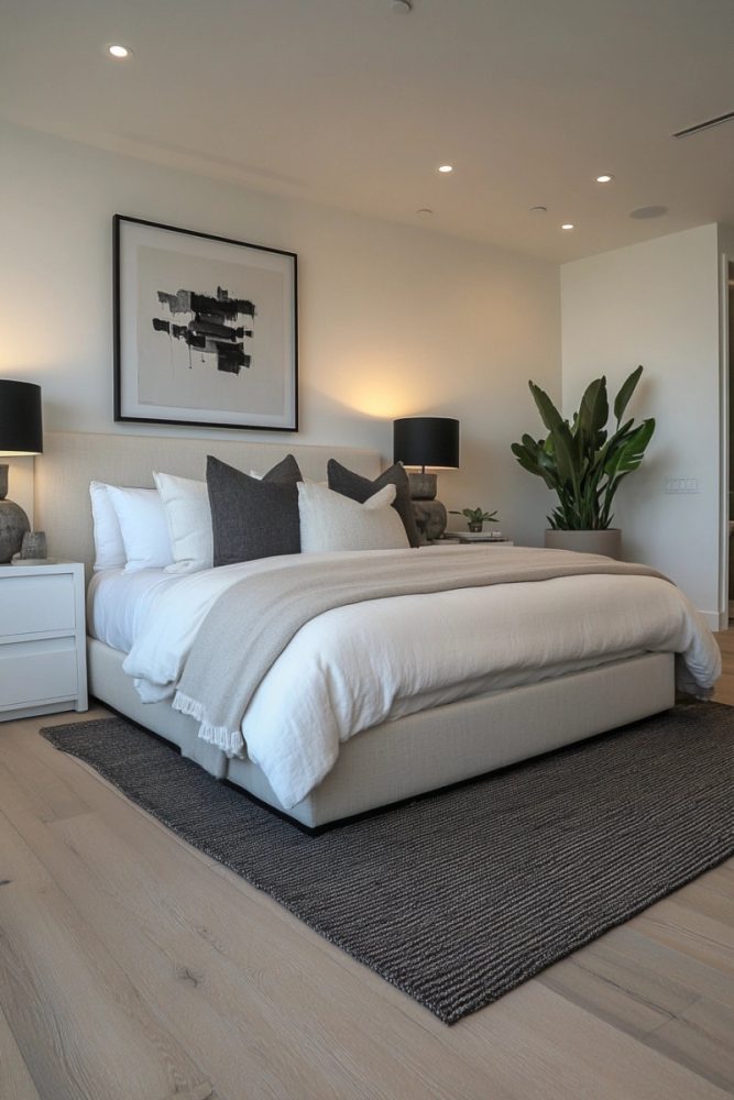 Charcoal Bedroom Decor Add a Charcoal Rug