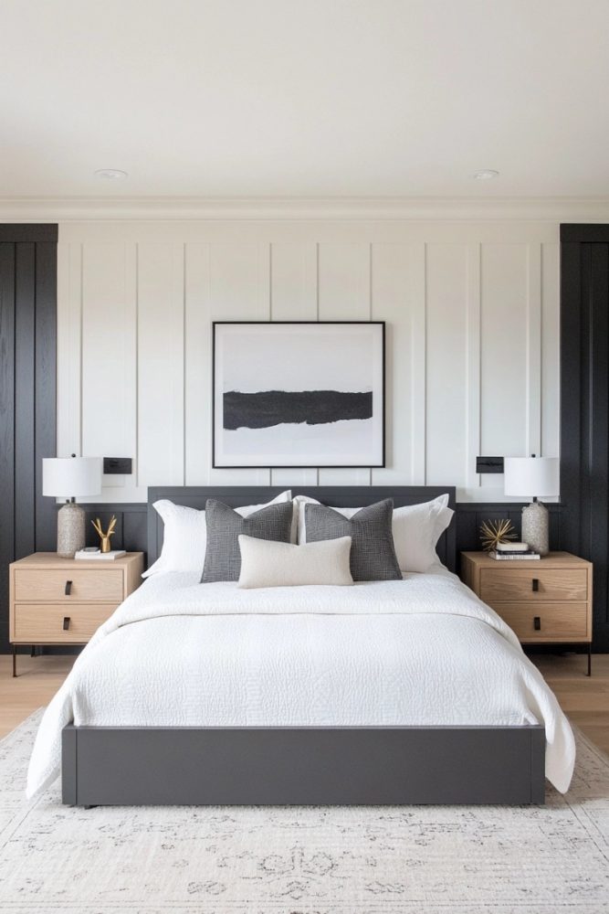 Charcoal Bedroom Decor Charcoal Wainscoting