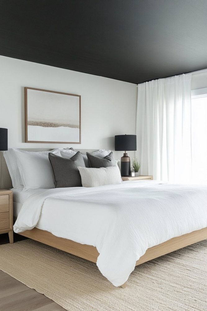 Charcoal Bedroom Decor Paint the Ceiling Charcoal