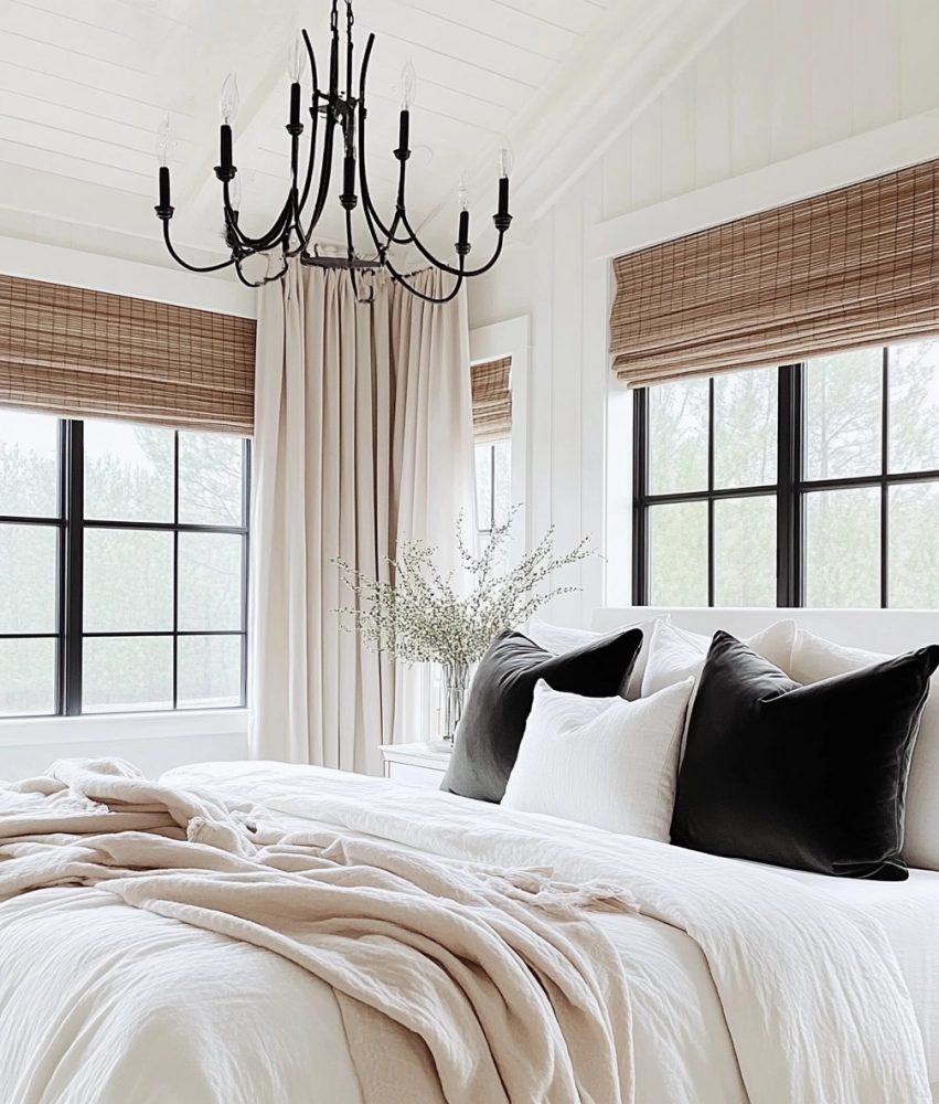 black and white bedroom ideas light