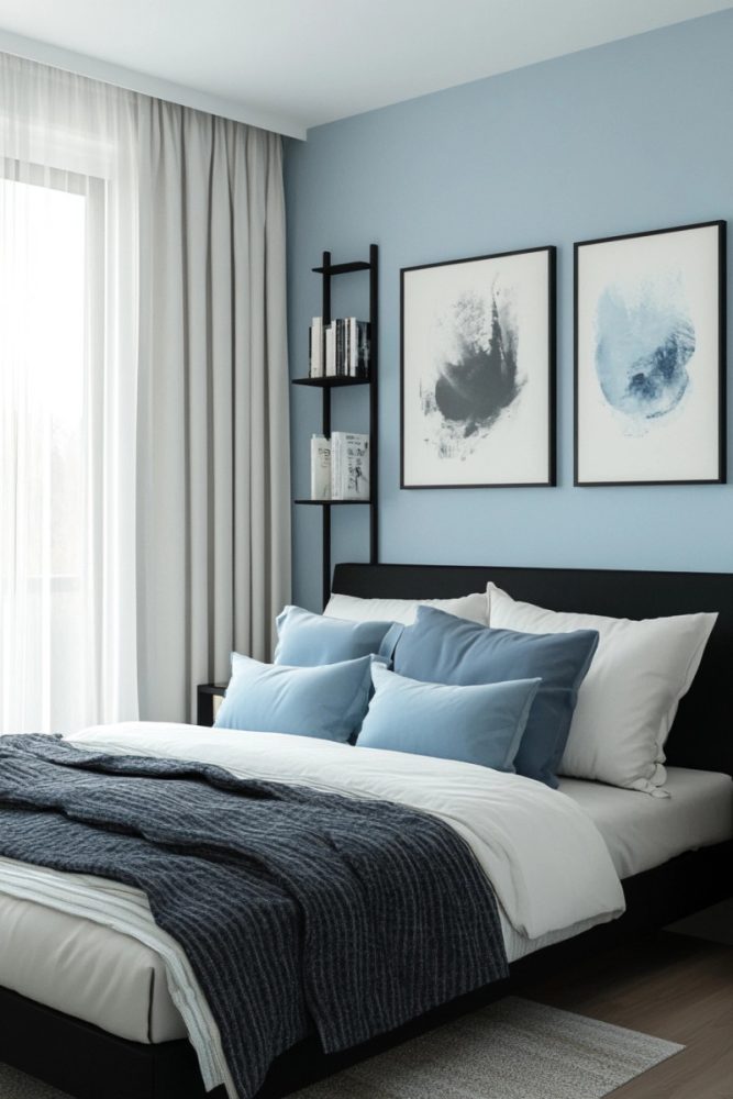 blue bedroom ideas Minimalist Serenity