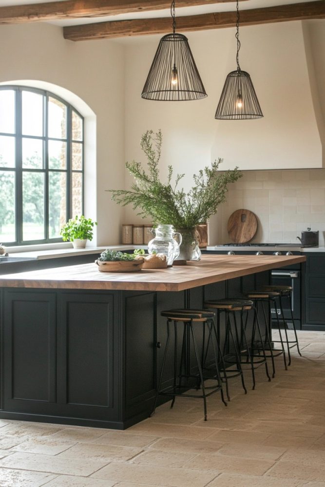 dark kitchen cabinet ideas cabinets painted with matte black chalk paint