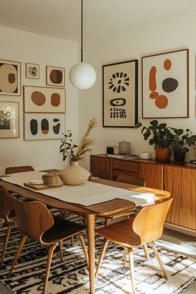 dining room gallery wall ideas Mid Century Modern Appeal
