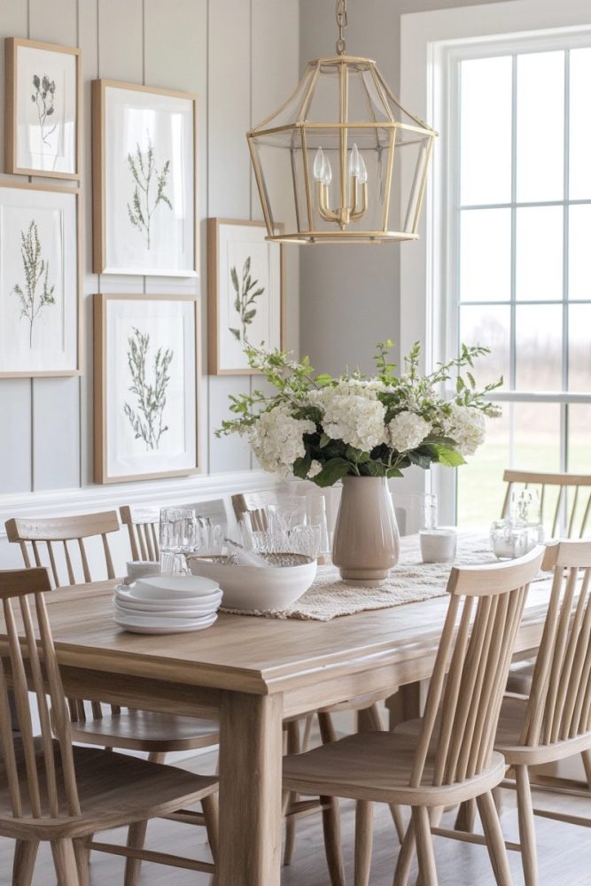 dining room gallery wall ideas Monochromatic & Textured Wall