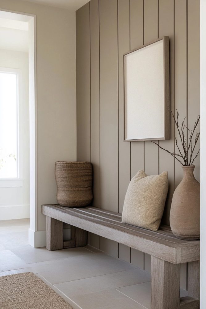 entryway board and batten wall ideas Modern Minimalist Lines