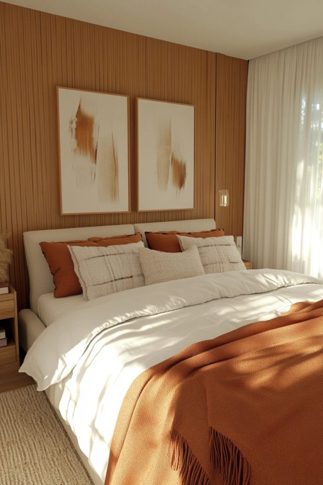 japandi bedroom ideas earthy color
