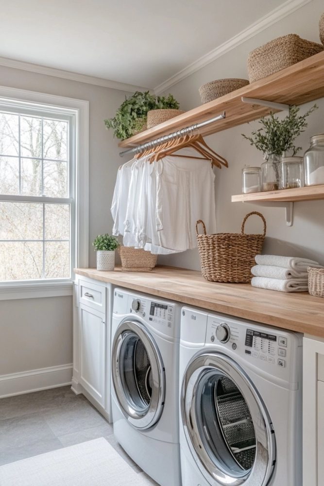 mudroom laundry room ideas layout Built In Drying Racks