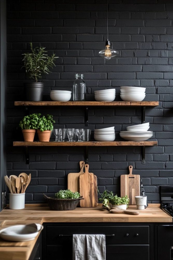 open kitchen shelf ideas Industrial Metal Shelving