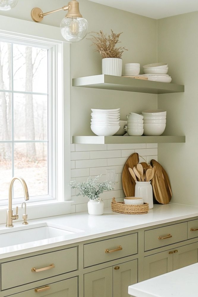 open kitchen shelf ideas Paint Your Shelves
