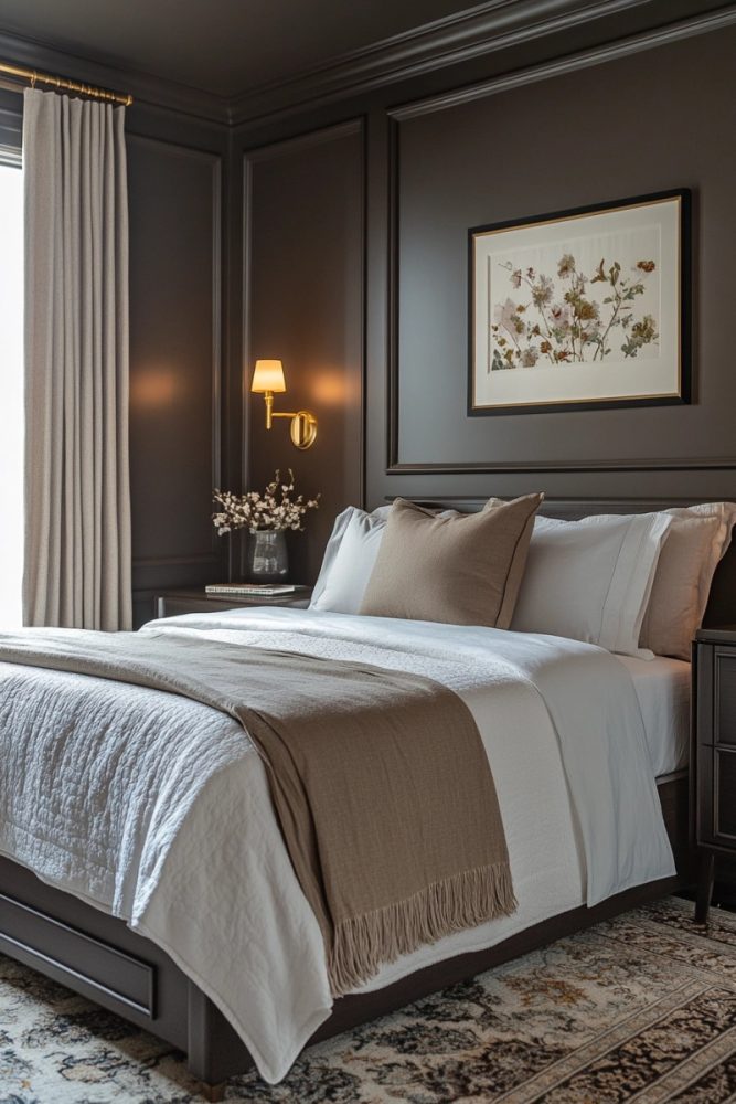 best moody bedroom paint colors Dark Taupe