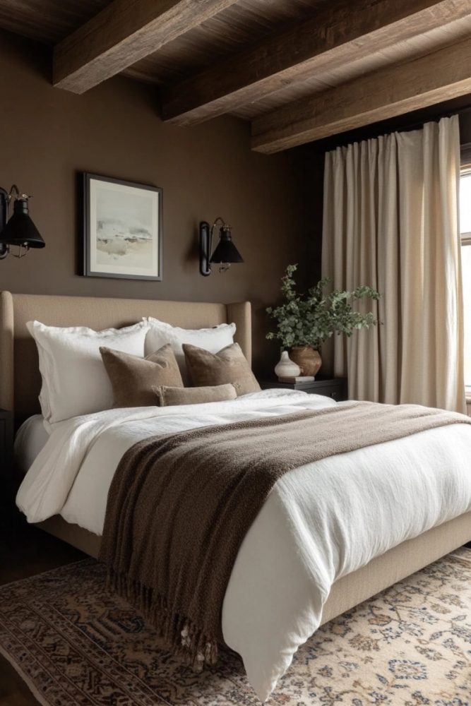 best moody bedroom paint colors Espresso Brown