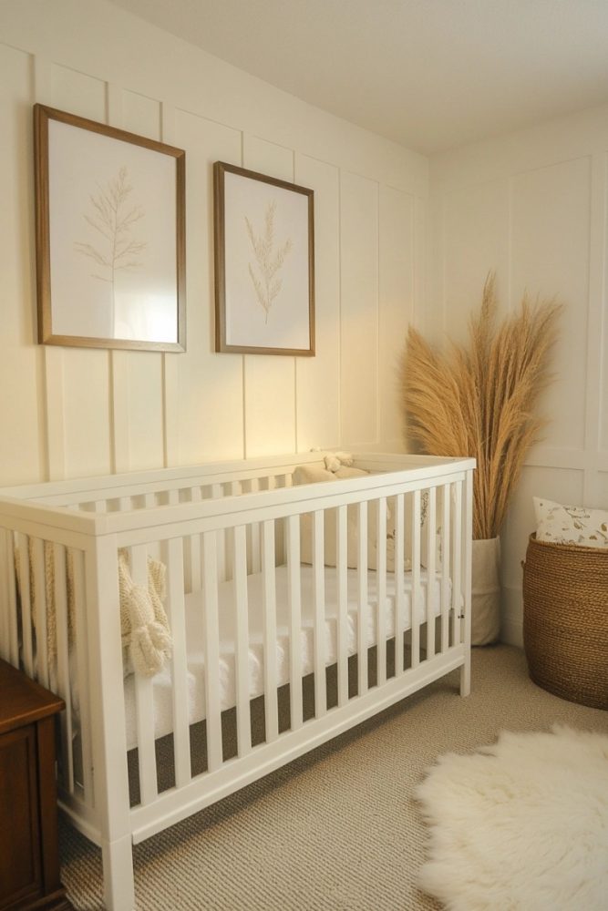 board and batten nursery boho