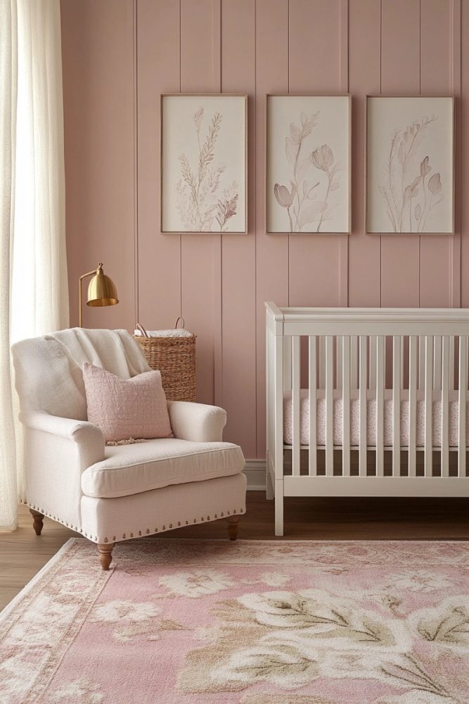 board and batten nursery ideas Blush Pink Perfection