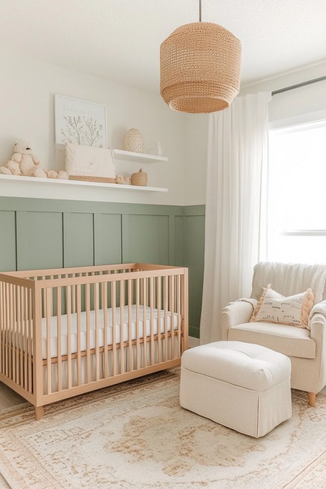 board and batten nursery ideas Two Tone Board and Batten