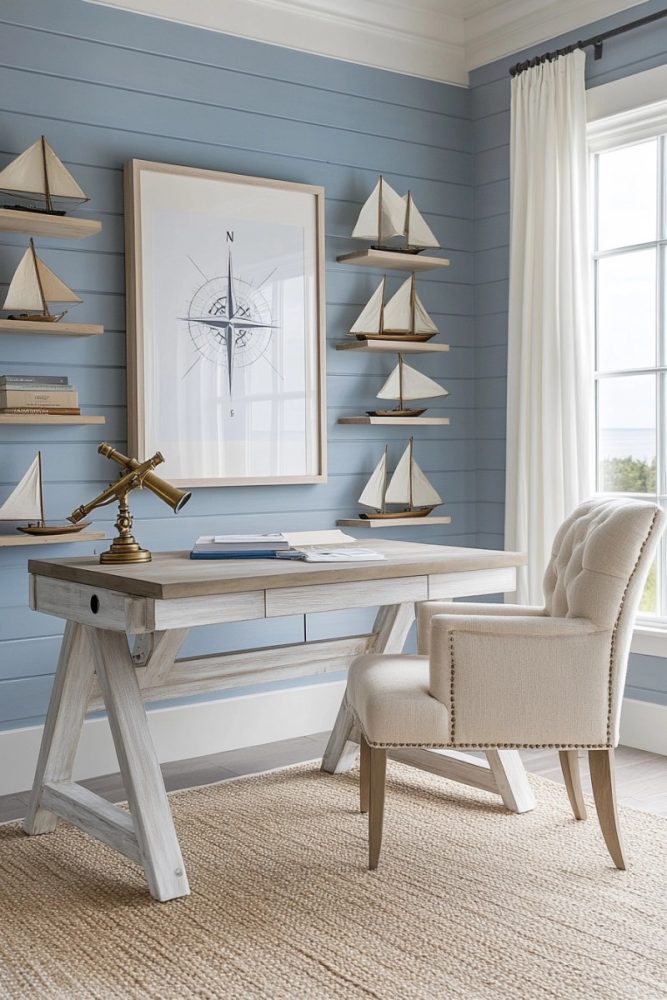 coastal office decor ideas Display Nautical Inspired Decor