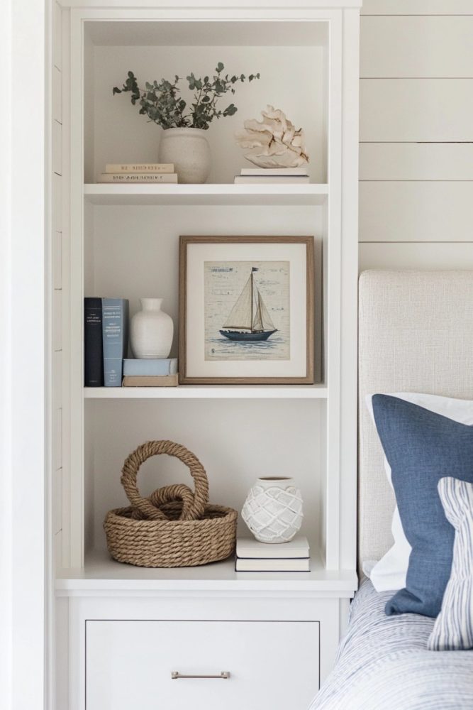coastal shelf decor ideas Style with Nautical Touches