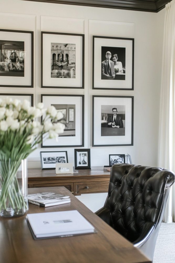 home office accent wall gallery