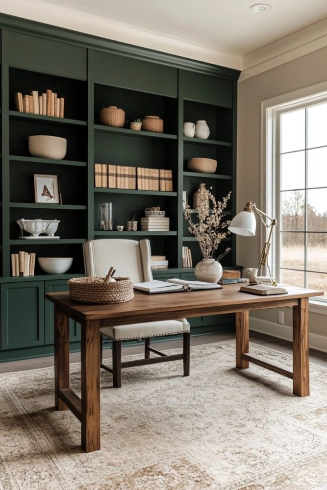 home office accent wall ideas 1