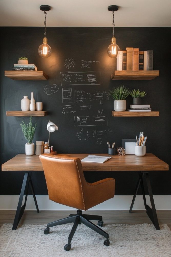 home office accent wall ideas 3