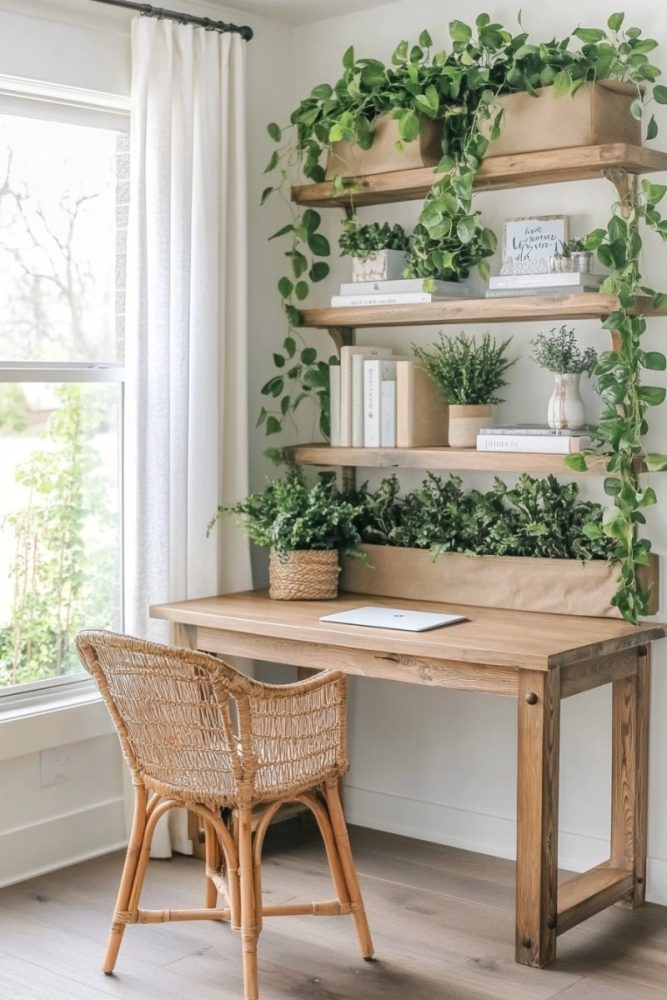 home office accent wall ideas 5