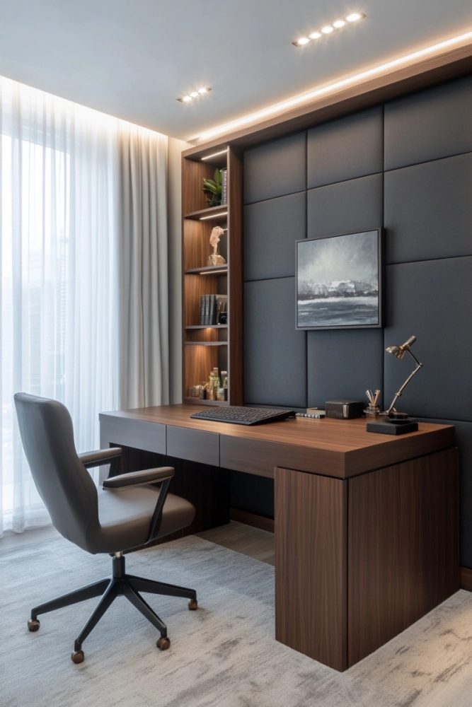 home office accent wall ideas Acoustic Panel Wall