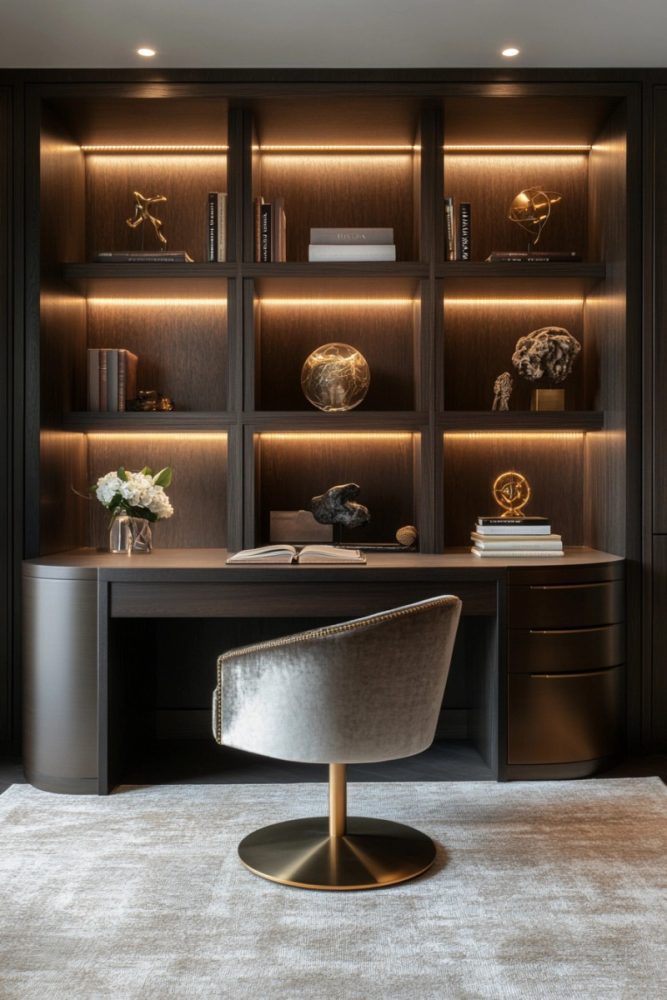 home office accent wall ideas LED Backlit Wall