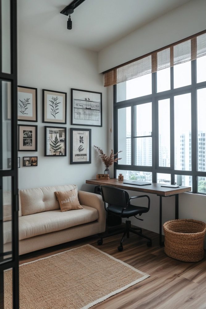 home office ideas with couch Farmhouse Gallery Wall Above the Couch