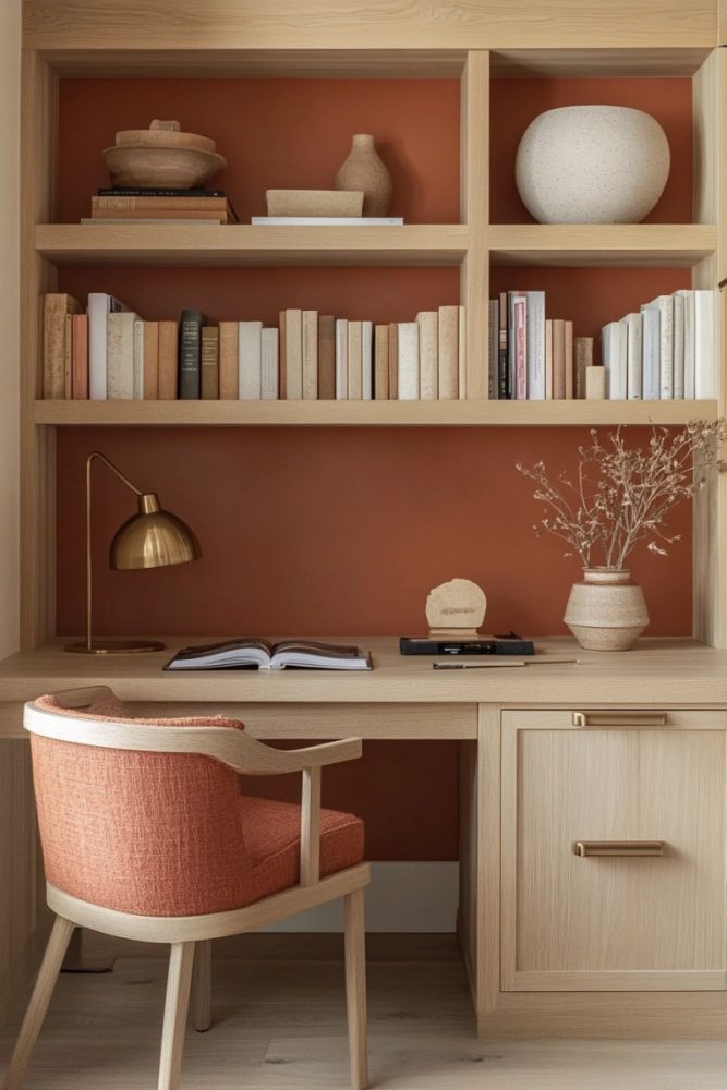 home office wall color ideas Warm Terracotta
