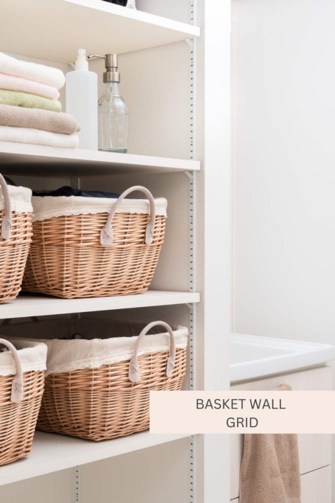 Creative Storage Solutions for Awkward Laundry Spaces Basket Wall Grid