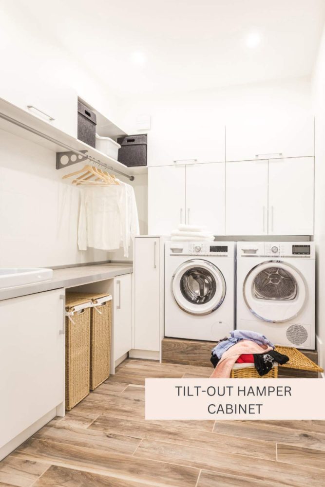 Creative Storage Solutions for Awkward Laundry Spaces Tilt Out Hamper Cabinet