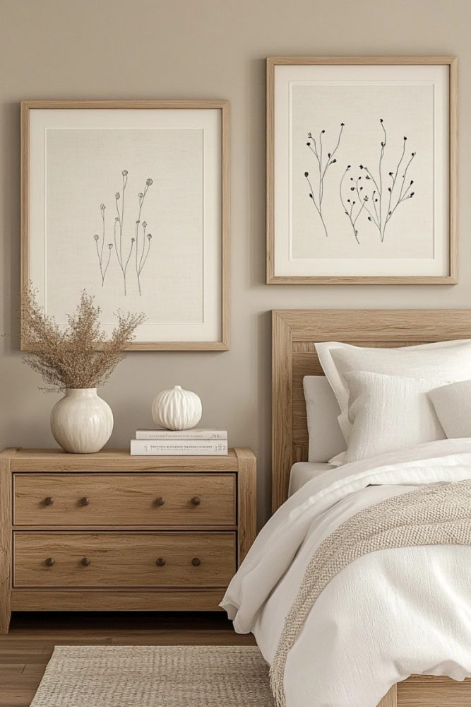 bedroom gallery wall layout ideas 6