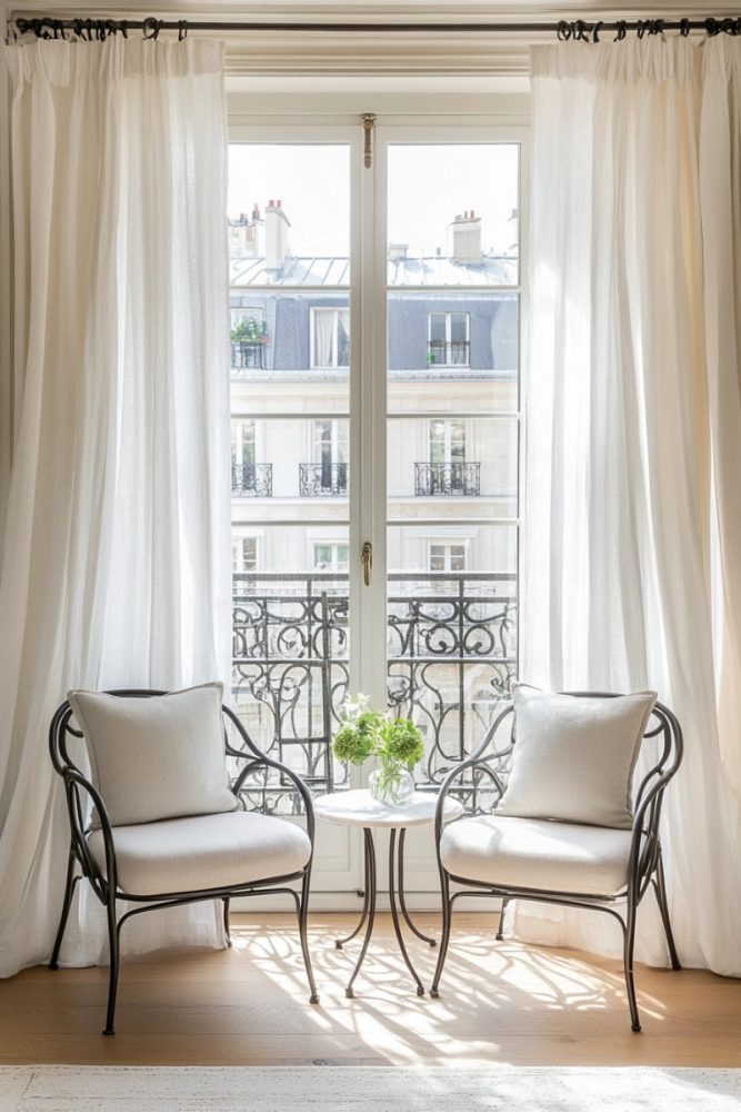french apartment aesthetic Wrought Iron Balcony Details