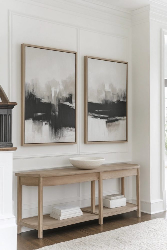 hallway gallery wall inspiration Statement Diptych