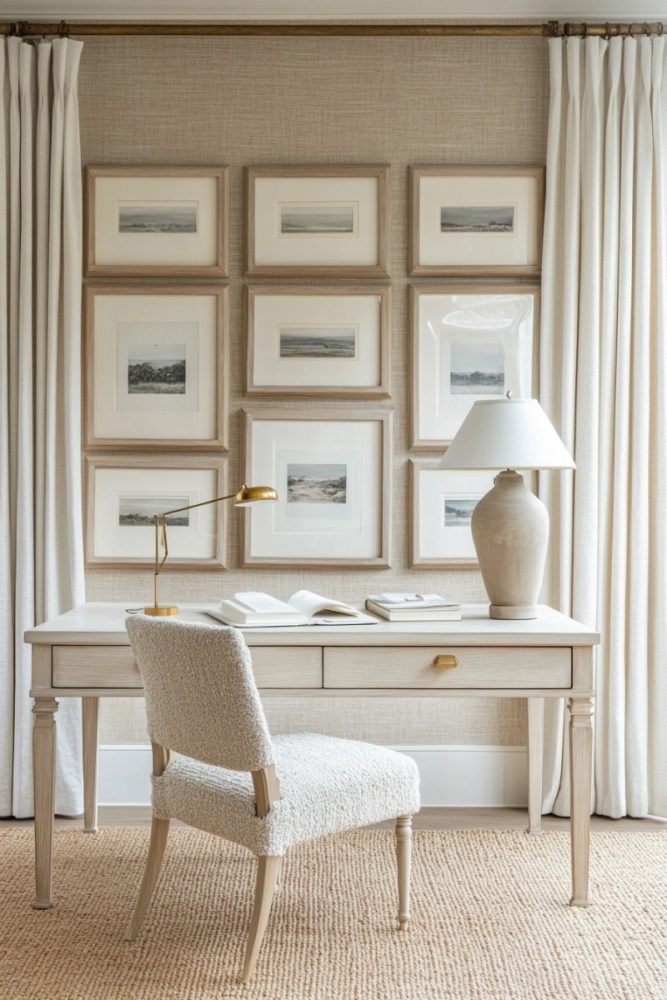 home office gallery wall design 1