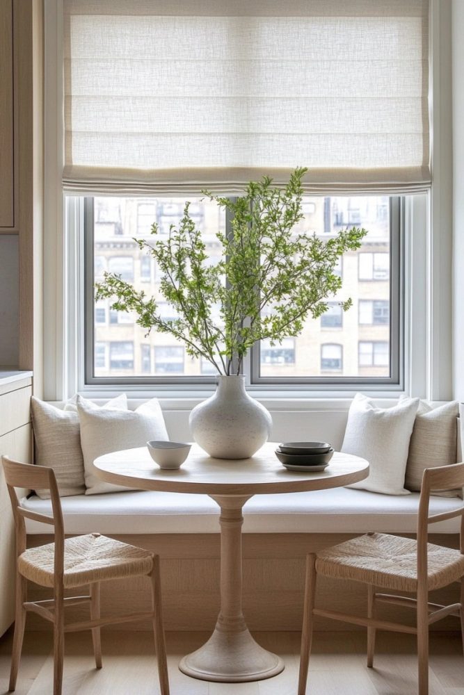 kitchen banquette IDEAS Window Facing Banquette