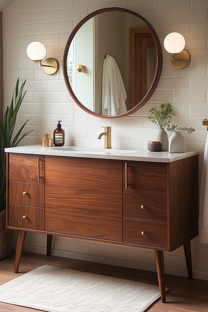 mid century modern bathroom ideas (8)