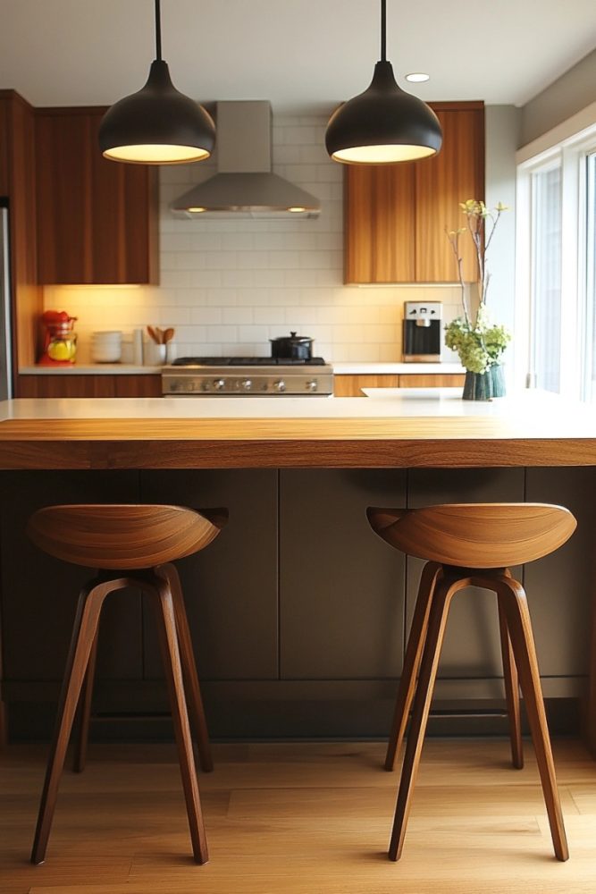 mid century modern kitchen design