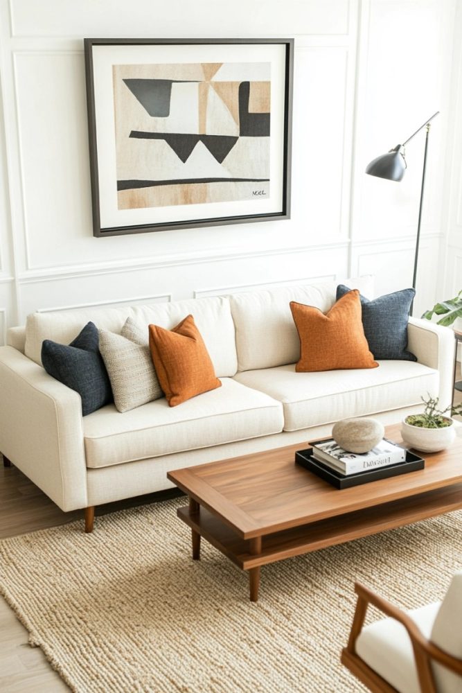 mid century modern living room ideas Abstract Geometric Art