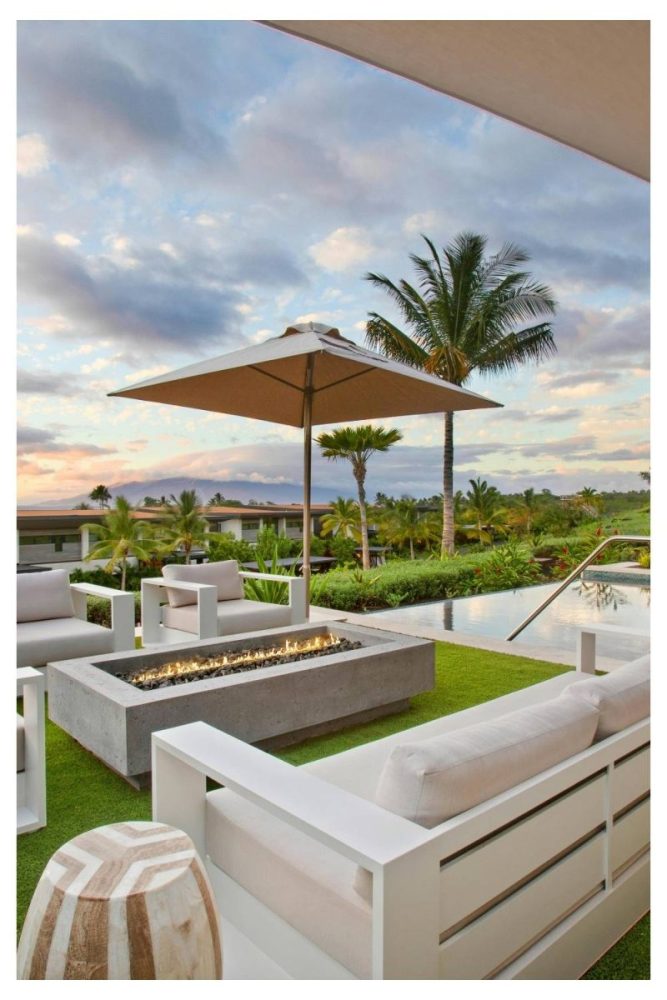 Firepit + Water Feature Combo backyard firepit ideas