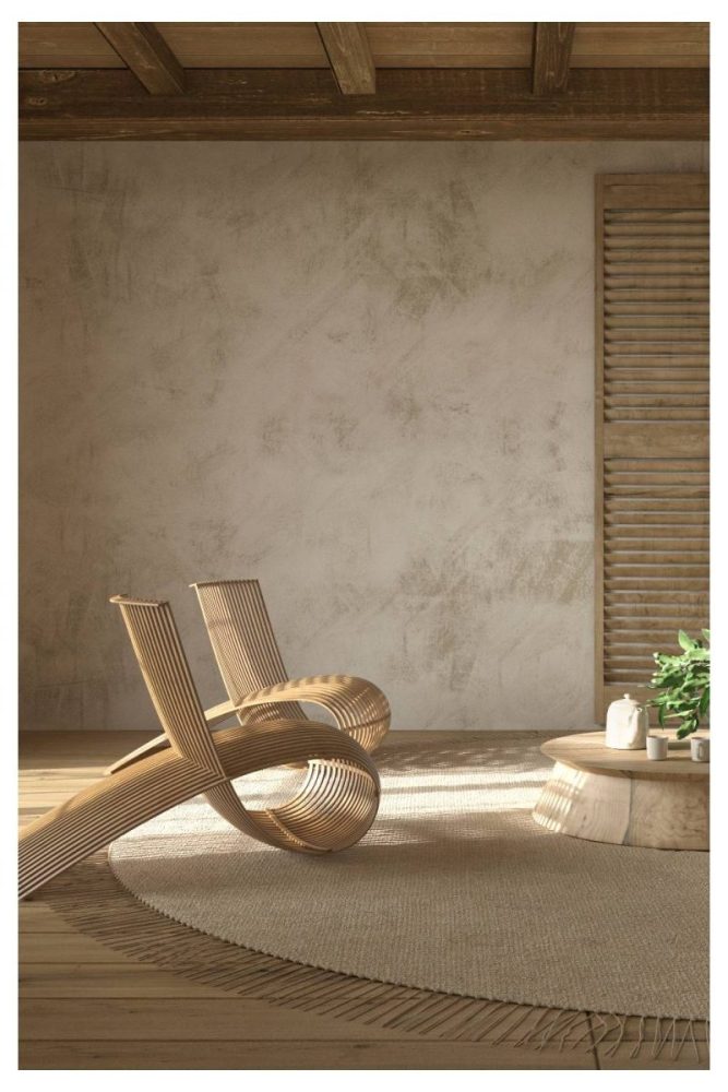 Raw Concrete Painted Beige Beige Accent Wall Ideas