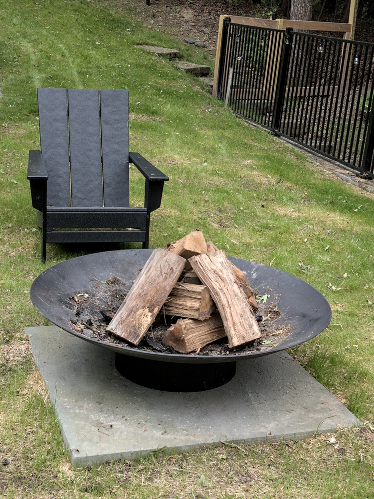 Fire,Ring,Burning,Pit,With,Chairs,(outdoor,Firewood,Burn),Campfire