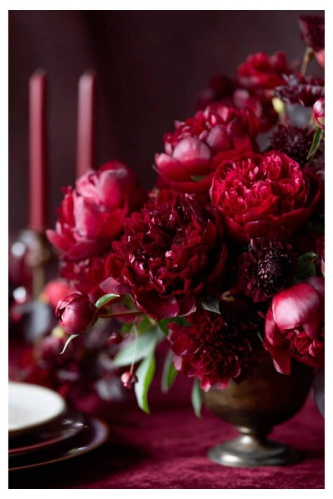 Crimson & Cobweb halloween floral centerpieces