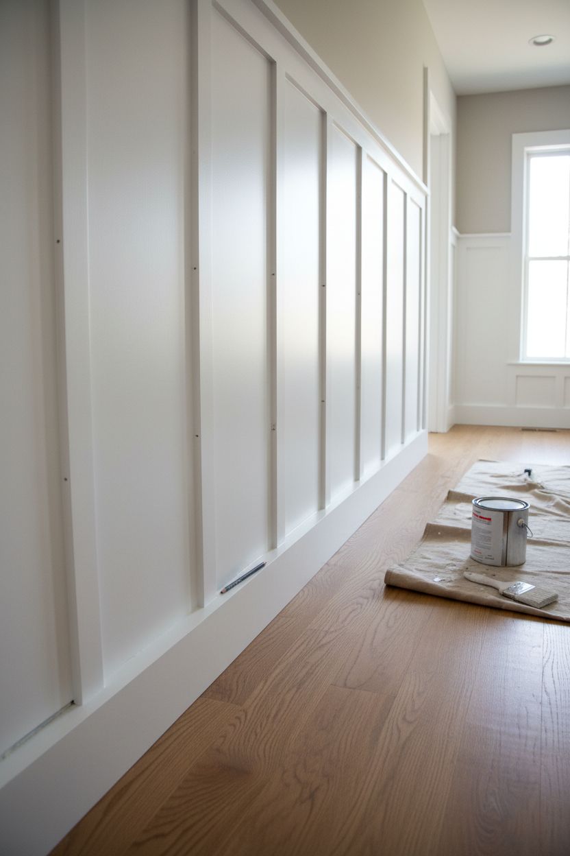 DIY Board and Batten Hallway with MDF on a Budget